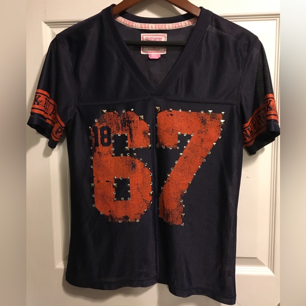 PINK Illini Football Jersey. Size S.